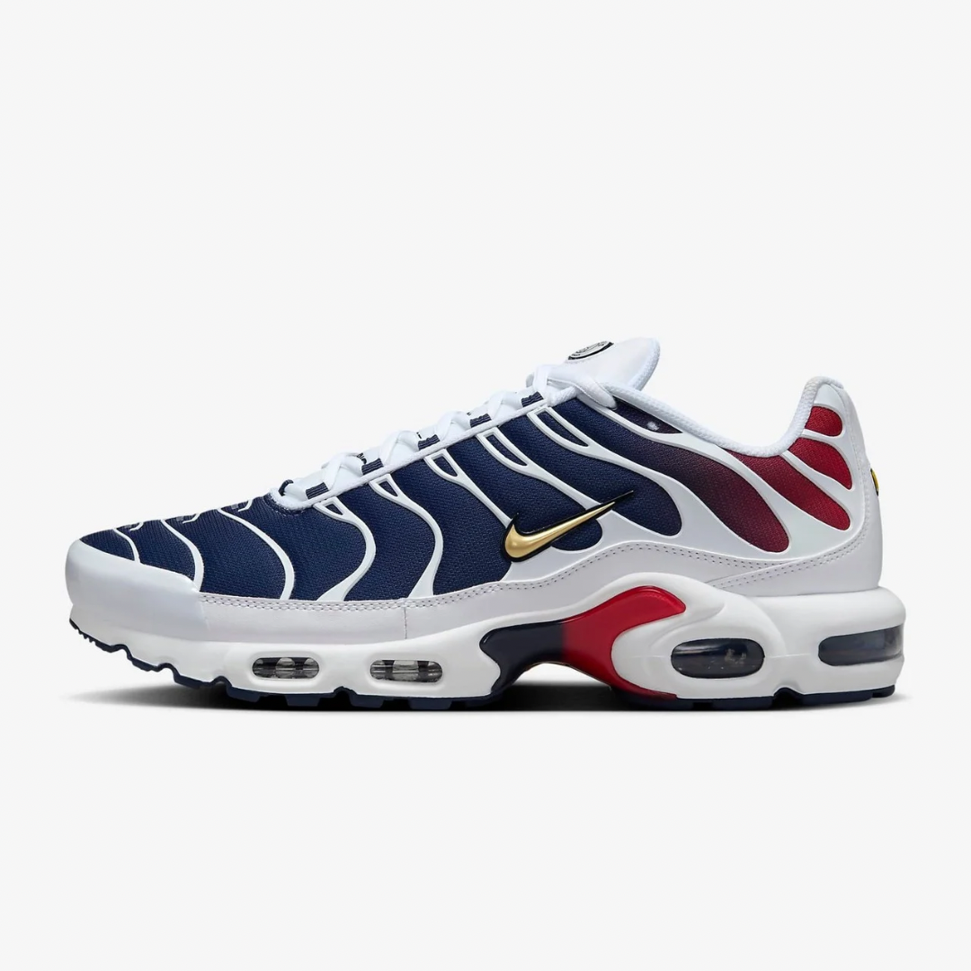 nike tn white and blue